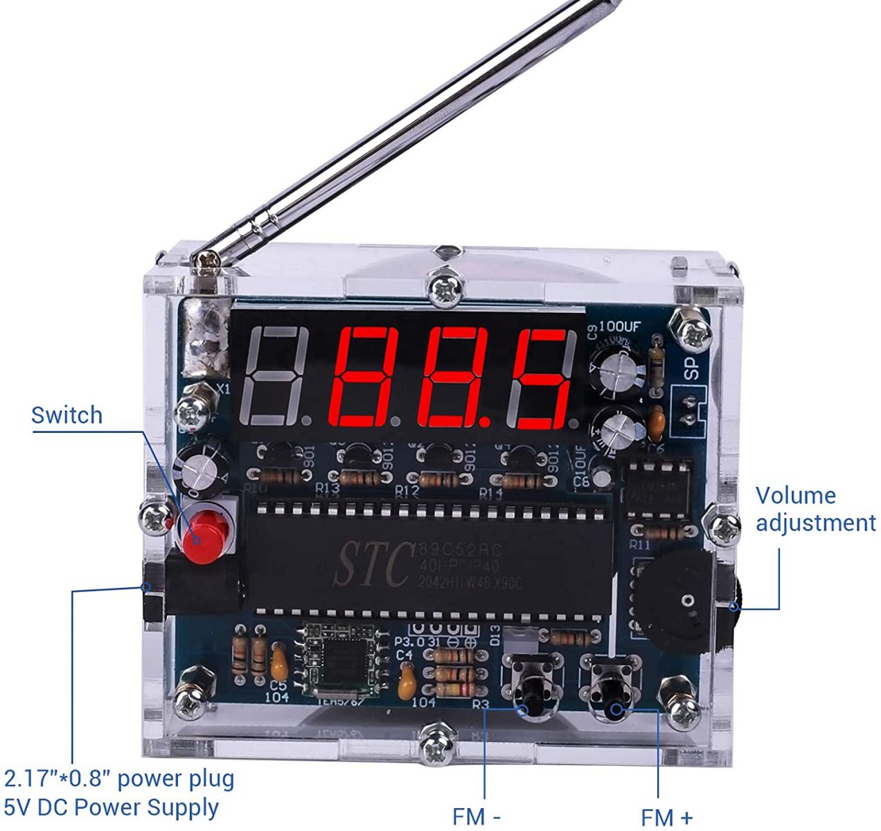 DC 4.5V5.5V Wireless FM Radio Receiver DIY Kit Soldering Learning